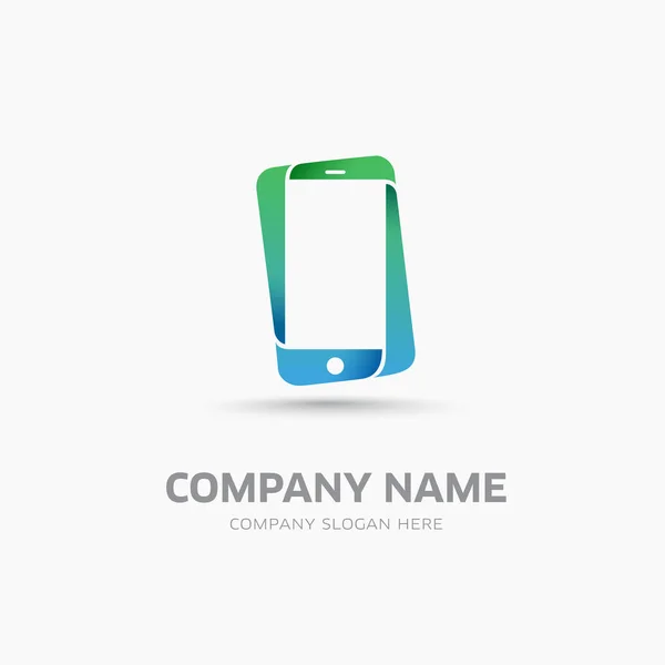 Símbolo de telefone móvel e modelo de logotipo —  Vetores de Stock