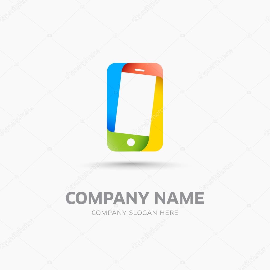 Abstract mobile phone symbol and logo template vector