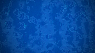 3 boyutlu dalga. Parçacık dalgası. Soyut Mavi Geometrik Arkaplan. Büyük veri görselleştirmesi. Veri teknolojisi soyut geleceksel illüstrasyon.