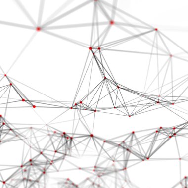 Soyut beyaz dijital arkaplan. Büyük veri görselleştirmesi. Bilim geçmişi. Bileşikli büyük veri kompleksi.