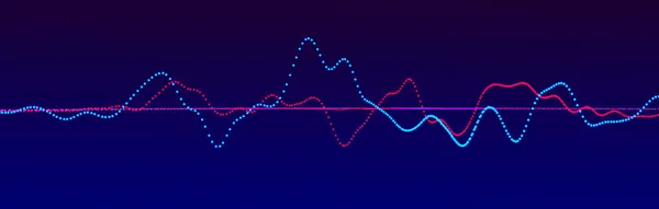 Ses Dalgası Elemanı Soyut Mavi Dijital Eşitleyici Büyük Veri Görselleştirmesi — Stok fotoğraf