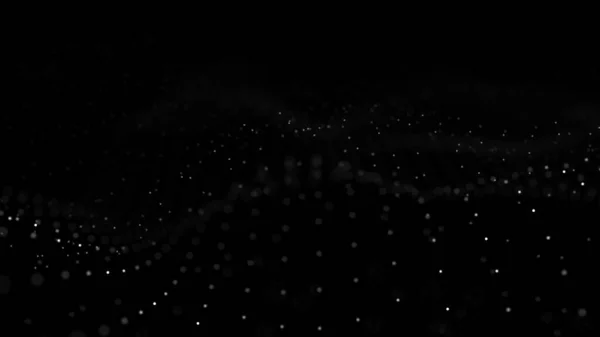 Vague Vague Particules Résumé Black Geometric Background Visualisation Big Data — Photo