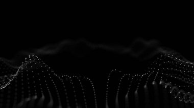 Teknoloji karanlık arka plan. Siber teknoloji. Büyük veri. Soyut dalga.