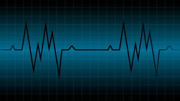 Kardiogram Szívverés Vonal Vörös Szívverés Ikon — Stock Vector