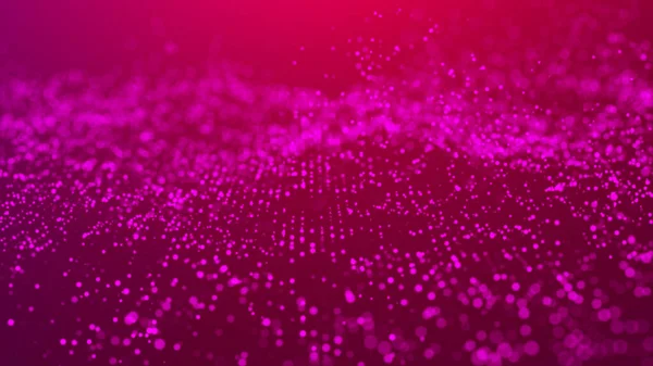 Волна Волна Частиц Абстрактный Фиолетовый Геометрический Фон Большая Визуализация Данных — стоковое фото