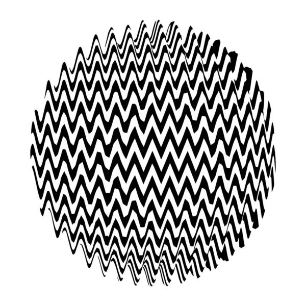 Esfera Ilusão Óptica Abstrato Preto Branco Ilusões — Vetor de Stock