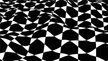 Optical illusion wave. Abstract Geometric Pattern. Design Print Hexagonal Pattern. Dynamic Tech Wallpaper. Vector illustration. clipart