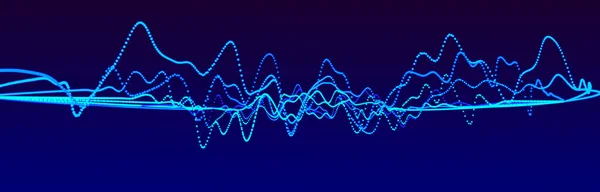 Sound Wave Element Abstract Blue Digital Equalizer Big Data Visualization — Stock Photo, Image