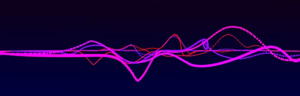 Schallwellenelement Abstrakter Blauer Digitaler Equalizer Visualisierung Von Big Data Dynamischer — Stockfoto