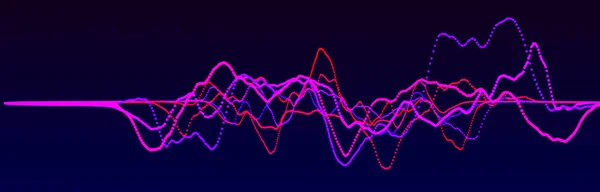 Ses Dalgası Elemanı Soyut Mavi Dijital Eşitleyici Büyük Veri Görselleştirmesi — Stok fotoğraf