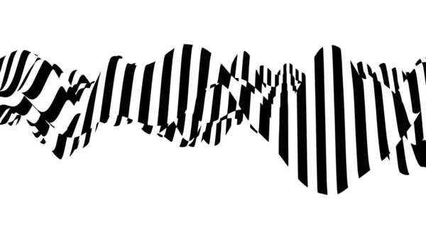 Onda Ilusión Óptica Ilusiones Abstractas Blanco Negro Patrón Líneas Horizontales — Archivo Imágenes Vectoriales