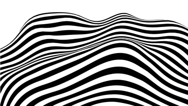 Optical Illusion Wave Vector Illustration — Stock Vector