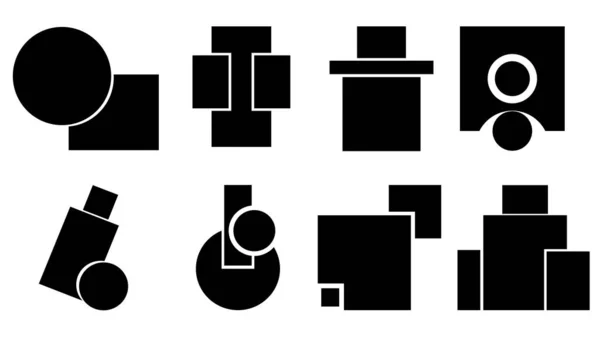 Набор Геометрических Векторных Логотипов — стоковый вектор