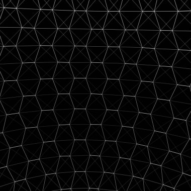 Çok katmanlı bal peteği küresi. Geleceğin kara altıgen arka planı. Gelecekçi bal peteği konsepti. Duvar kağıdı tasarımı için desen.