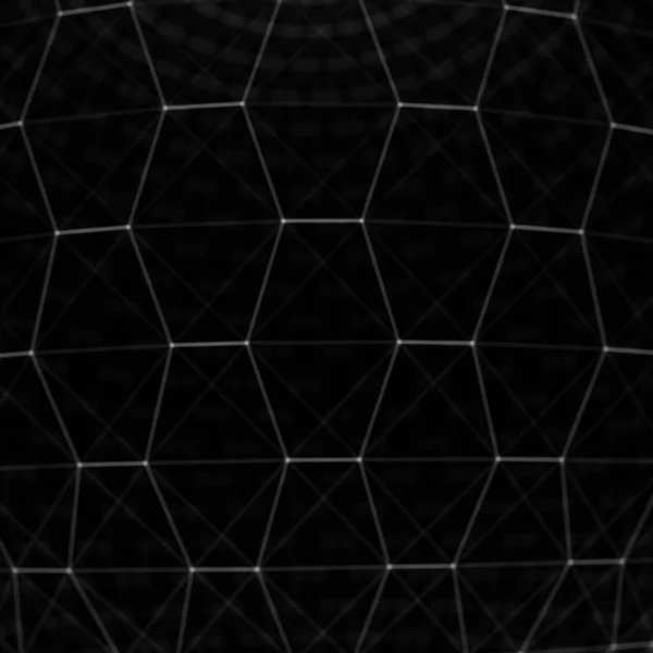 Többrétegű Méhsejt Gömb Futurisztikus Fekete Hatszög Háttér Futurisztikus Méhsejt Koncepció — Stock Fotó