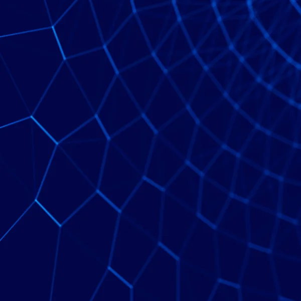Futuristic Blue Hexagon Background Futuristic Honeycomb Concept Pattern Wallpaper Design — Stock Photo, Image