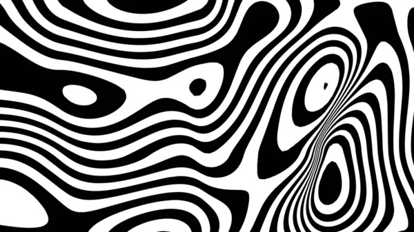 Onda Ilusión Óptica Ilusiones Abstractas Blanco Negro Patrón Líneas Horizontales — Archivo Imágenes Vectoriales