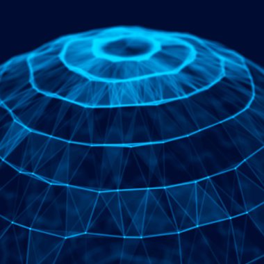 Gelecekçi mavi altıgen arka plan. Gelecekçi bal peteği konsepti. Duvar kağıdı tasarımı için desen. Büyük veri dijital arkaplanı.