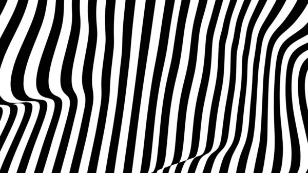 Onda Ilusión Óptica Ilusiones Abstractas Blanco Negro Patrón Líneas Horizontales — Vector de stock