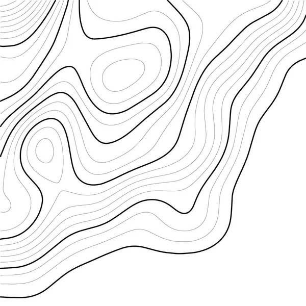 Fondo Del Contorno Del Mapa Topográfico Fondo Del Contorno Del — Vector de stock