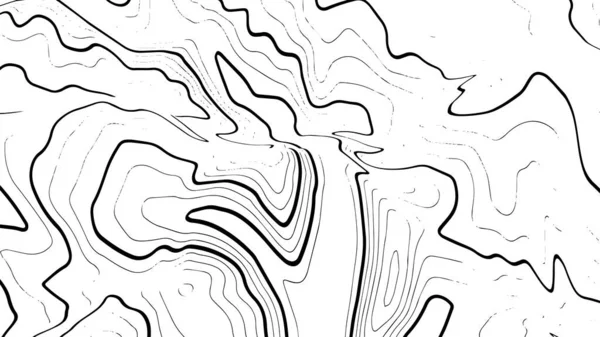 Topographic Map Wave Art Design Contour Background Grid Map Vector — Stock Vector