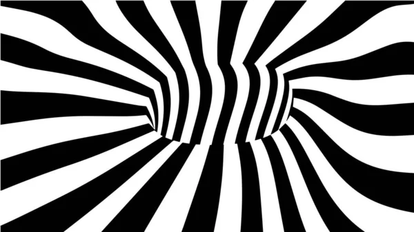 Оптична Ілюзійна Хвиля Абстрактні Чорно Білі Ілюзії Векторні Ілюстрації — стоковий вектор
