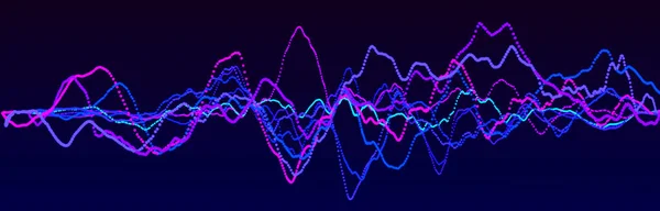 Schallwellenelement Abstrakter Blauer Digitaler Equalizer Visualisierung Von Big Data Darstellung — Stockfoto