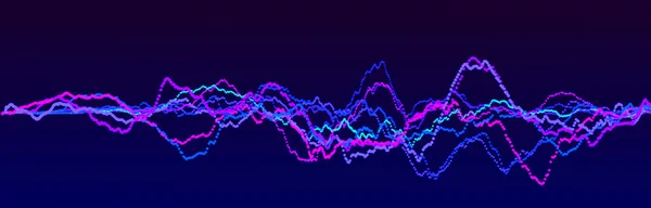 Schallwellenelement Abstrakter Blauer Digitaler Equalizer Visualisierung Von Big Data Darstellung — Stockfoto