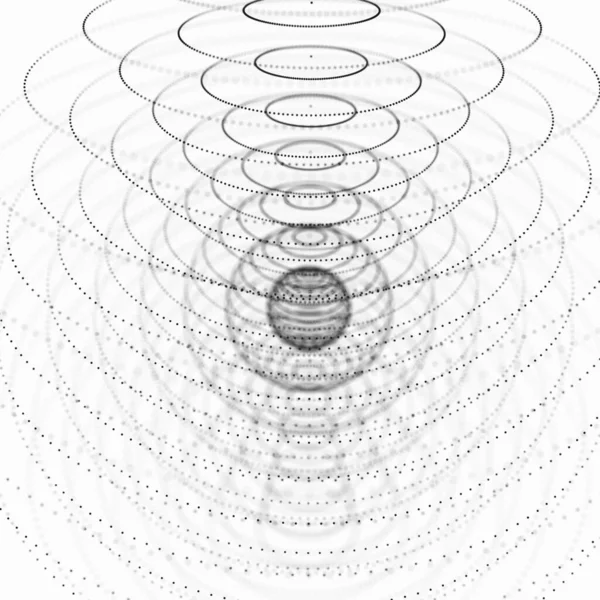 Partículas Esfera Esfera Abstracta Hecha Puntos Estilo Tecnología Futurista Partículas —  Fotos de Stock