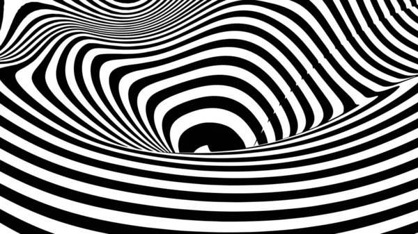 stock vector Optical illusion wave. Abstract 3d black and white illusions. Vector illustration.
