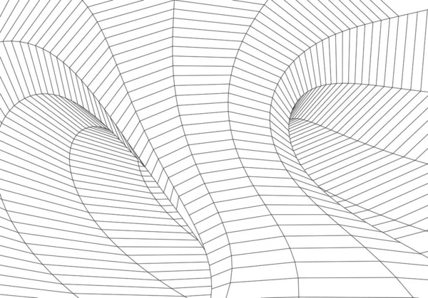 Tunel Tunel Nebo Červí Díra Struktura Mřížky Vektorový Ilustrační Tunel — Stockový vektor