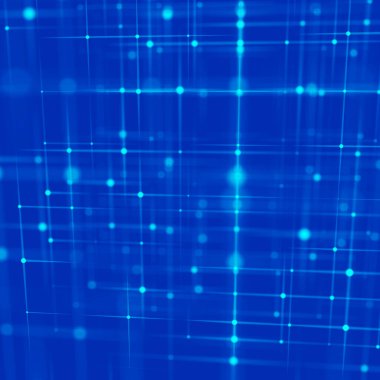 Engelleme teknolojisi konsepti. Büyük veri görselleştirmesi. 3D mavi çizim. Dağıtılmış kayıt teknolojisi.