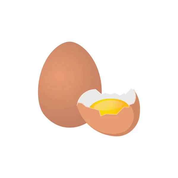 Huevos Sobre Fondo Blanco Vector Ilustración — Vector de stock