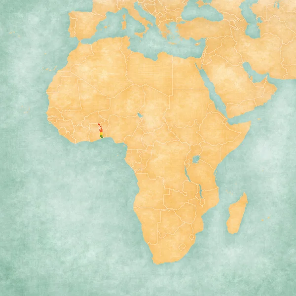 Map of Africa - Togo — Stock Photo, Image