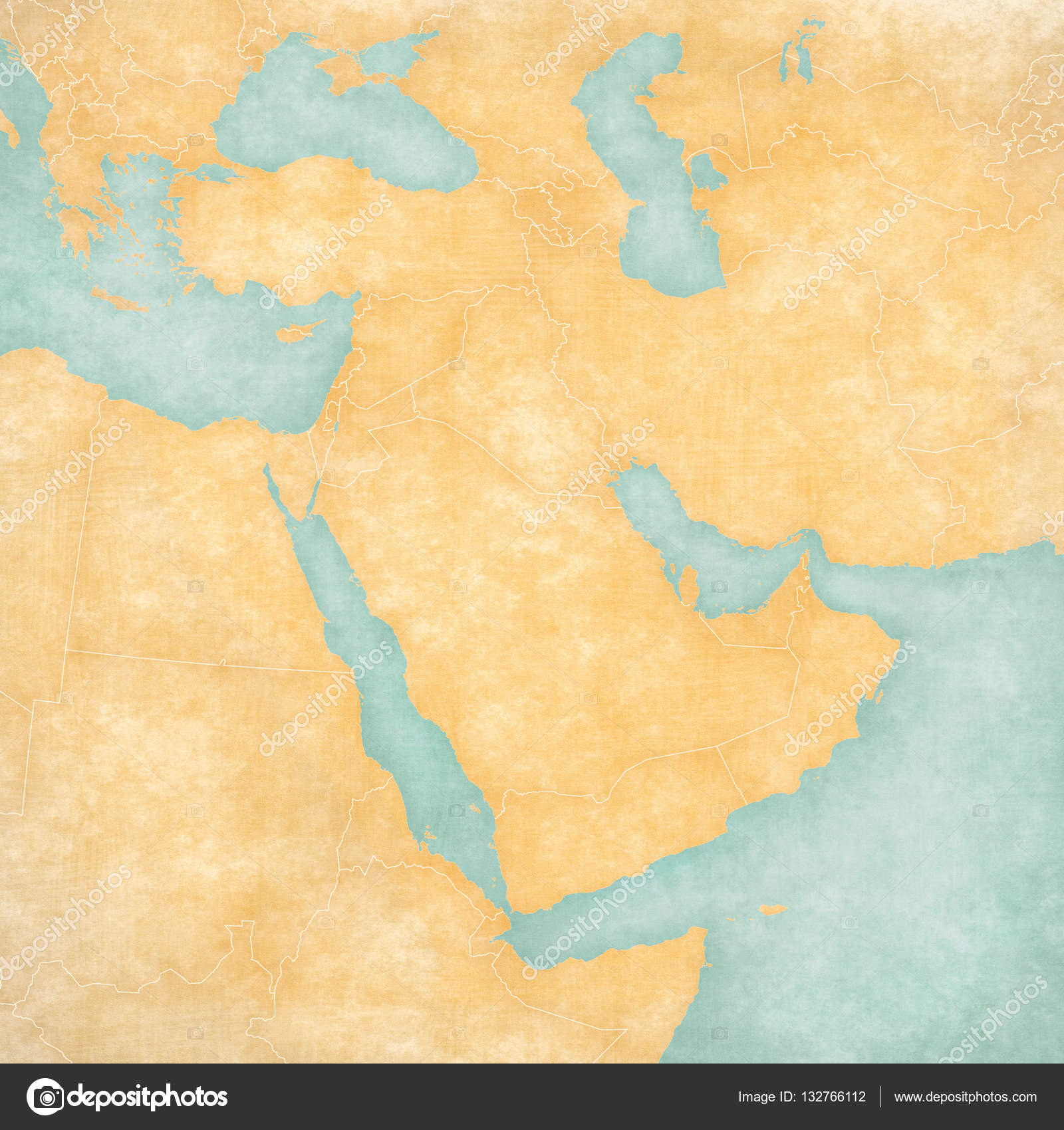 Blank Map Of West Asia