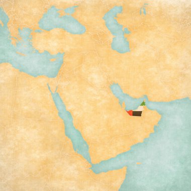 Orta Doğu - Birleşik Arap Emirlikleri Haritası