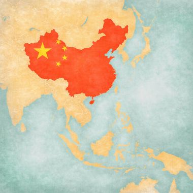 Map of East Asia - China clipart