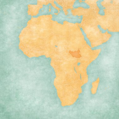 Afrika - Güney Sudan Haritası