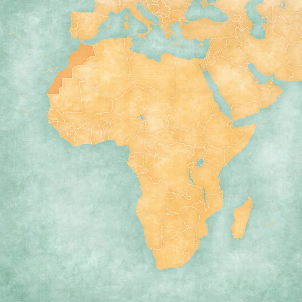 Mappa dell'Africa - Marocco — Foto Stock