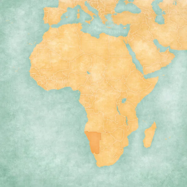 Mapa Afryki - Namibia — Zdjęcie stockowe