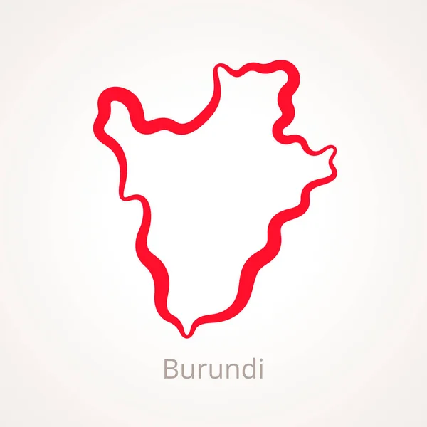Burundi - anahat harita — Stok Vektör