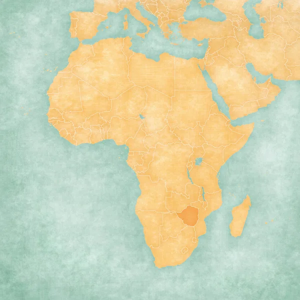 Mapa Afryki - Zimbabwe — Zdjęcie stockowe
