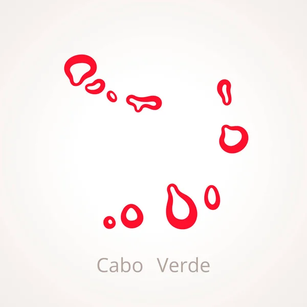 Cabo Verde - Mapa do esboço —  Vetores de Stock