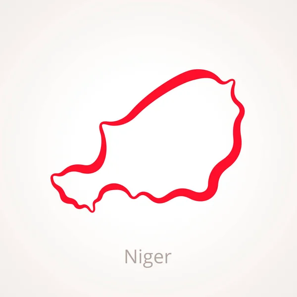 Niger - Mapa przeglądowa — Wektor stockowy