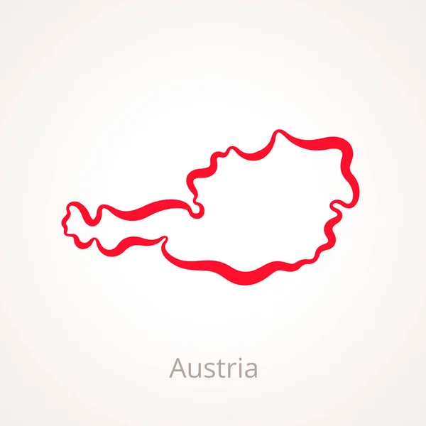 Австрия - схема — стоковый вектор