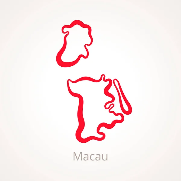 Macao - Mapa del esquema — Vector de stock