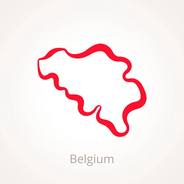 Belgia - Mapa przeglądowa — Wektor stockowy