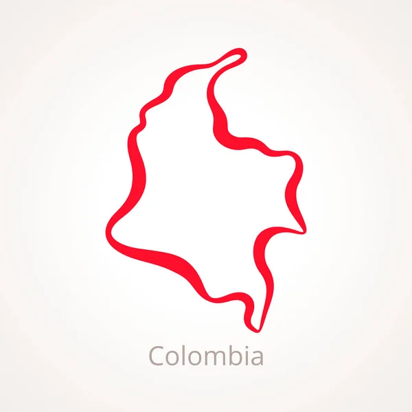 Colombia - overzicht kaart — Stockvector