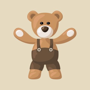 Teddy Bear with Pants clipart