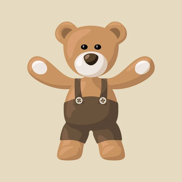 Ours en peluche avec pantalon — Image vectorielle